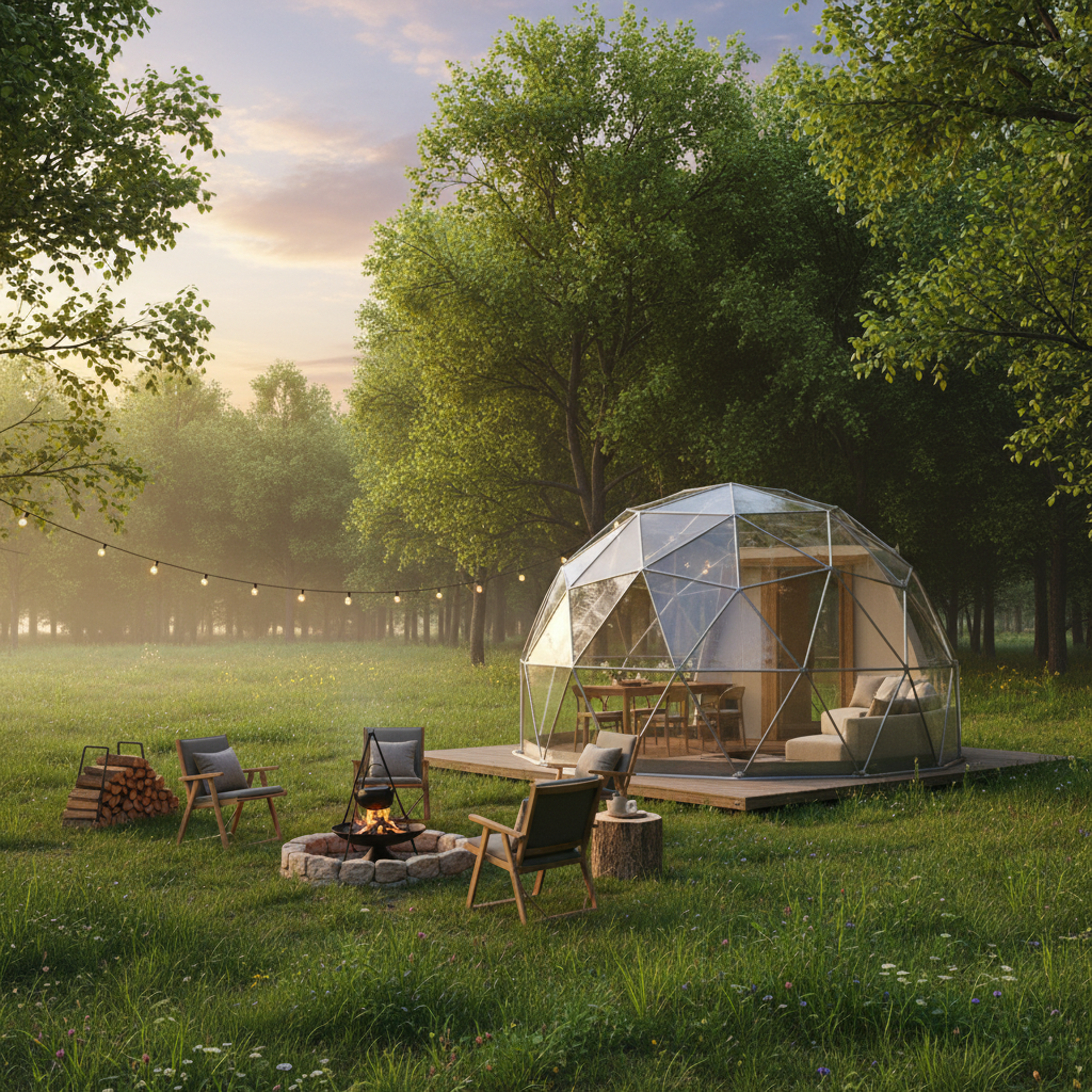 Campingzelt für Anfänger auf einem ruhigen Campingplatz